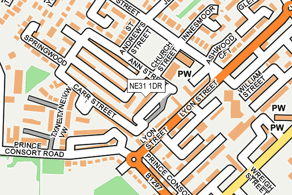 NE31 1DR map - OS OpenMap – Local (Ordnance Survey)