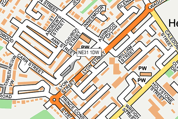 NE31 1DW map - OS OpenMap – Local (Ordnance Survey)