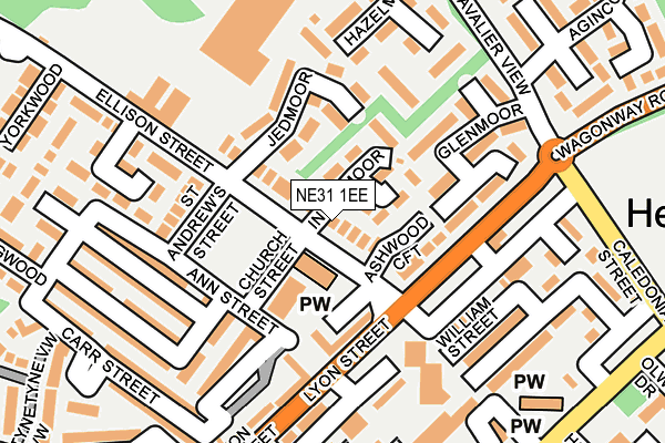 NE31 1EE map - OS OpenMap – Local (Ordnance Survey)