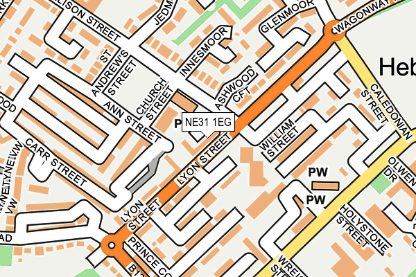 NE31 1EG map - OS OpenMap – Local (Ordnance Survey)