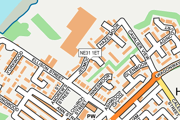 NE31 1ET map - OS OpenMap – Local (Ordnance Survey)