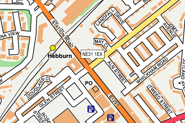 NE31 1EX map - OS OpenMap – Local (Ordnance Survey)