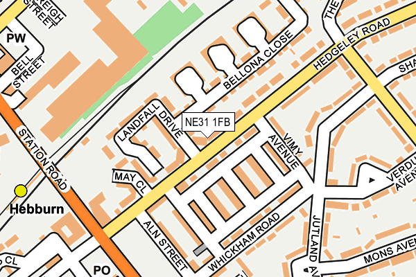 NE31 1FB map - OS OpenMap – Local (Ordnance Survey)