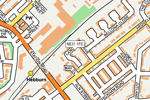 NE31 1FE map - OS OpenMap – Local (Ordnance Survey)