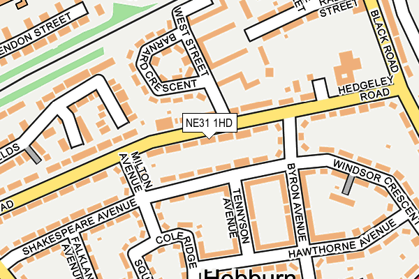 NE31 1HD map - OS OpenMap – Local (Ordnance Survey)