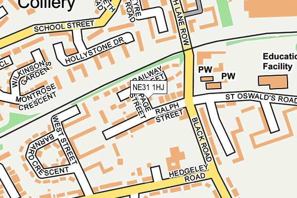 NE31 1HJ map - OS OpenMap – Local (Ordnance Survey)