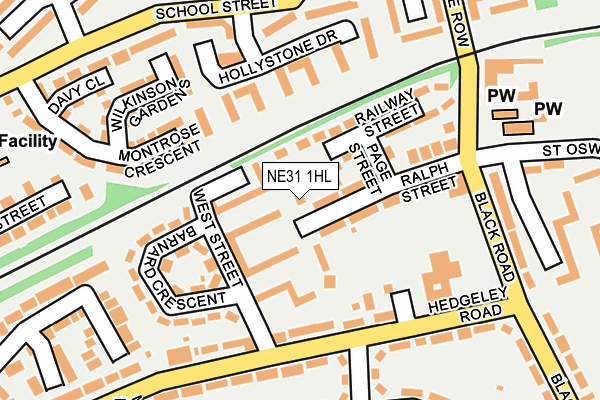NE31 1HL map - OS OpenMap – Local (Ordnance Survey)