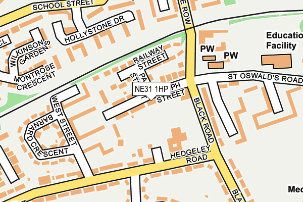 NE31 1HP map - OS OpenMap – Local (Ordnance Survey)