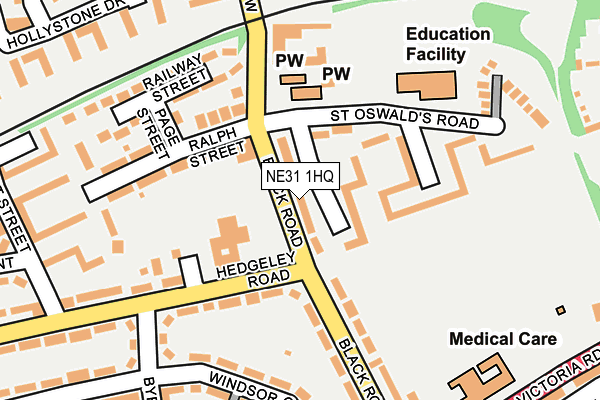 NE31 1HQ map - OS OpenMap – Local (Ordnance Survey)