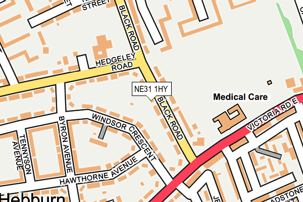NE31 1HY map - OS OpenMap – Local (Ordnance Survey)