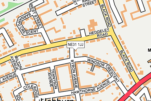 NE31 1JJ map - OS OpenMap – Local (Ordnance Survey)