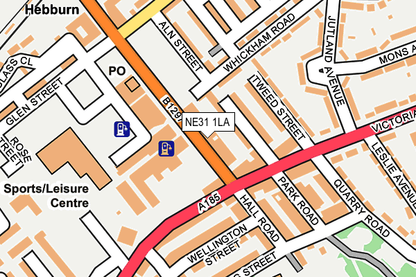 NE31 1LA map - OS OpenMap – Local (Ordnance Survey)