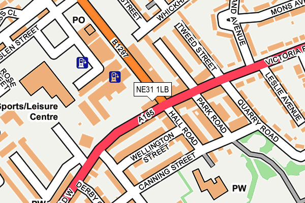 NE31 1LB map - OS OpenMap – Local (Ordnance Survey)