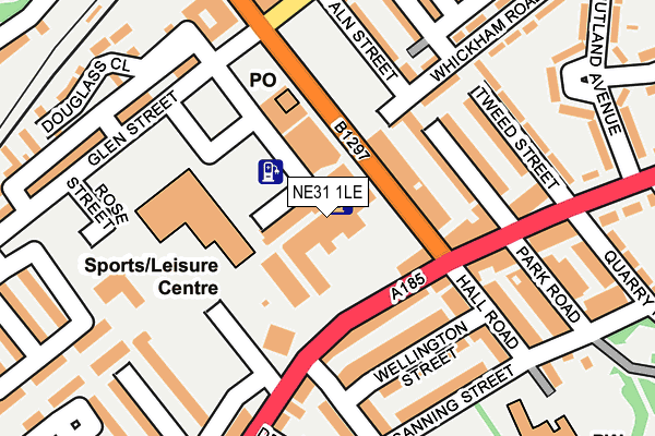 NE31 1LE map - OS OpenMap – Local (Ordnance Survey)