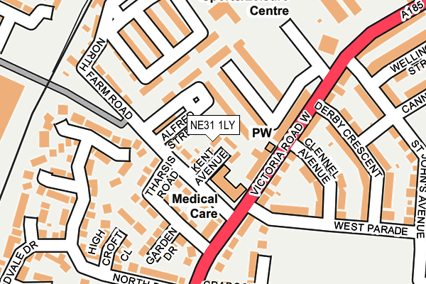 NE31 1LY map - OS OpenMap – Local (Ordnance Survey)