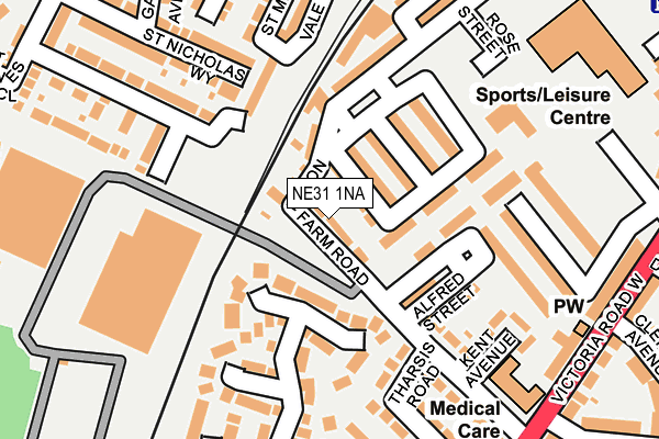 NE31 1NA map - OS OpenMap – Local (Ordnance Survey)