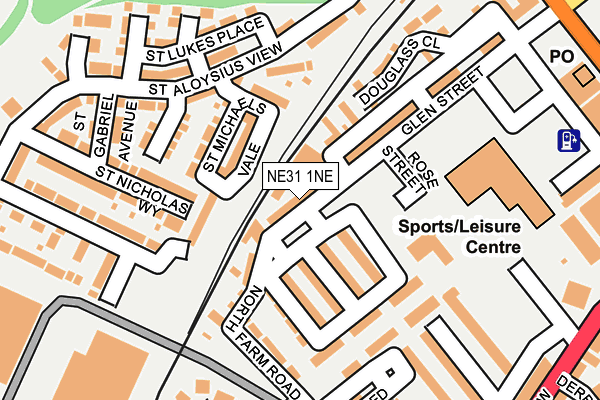 NE31 1NE map - OS OpenMap – Local (Ordnance Survey)