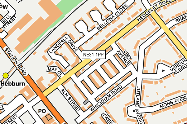 NE31 1PP map - OS OpenMap – Local (Ordnance Survey)