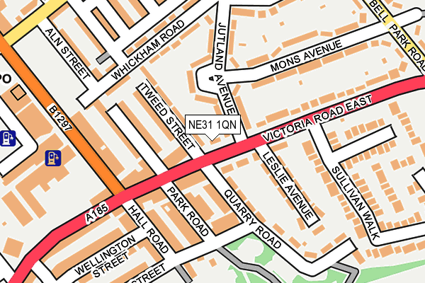 NE31 1QN map - OS OpenMap – Local (Ordnance Survey)