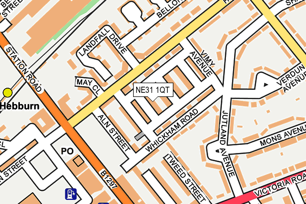 NE31 1QT map - OS OpenMap – Local (Ordnance Survey)