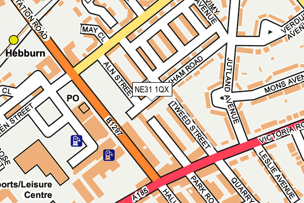NE31 1QX map - OS OpenMap – Local (Ordnance Survey)
