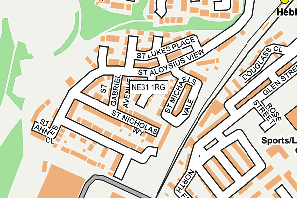 NE31 1RG map - OS OpenMap – Local (Ordnance Survey)
