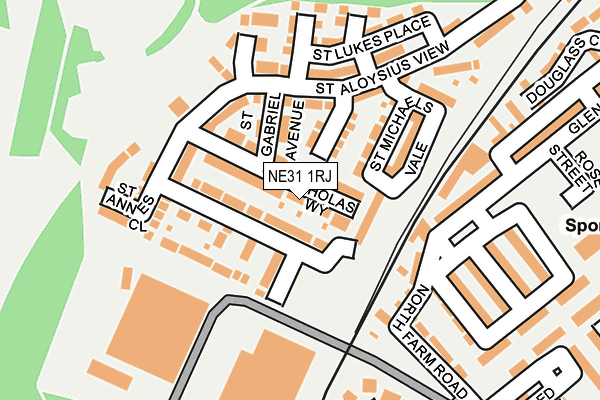 NE31 1RJ map - OS OpenMap – Local (Ordnance Survey)