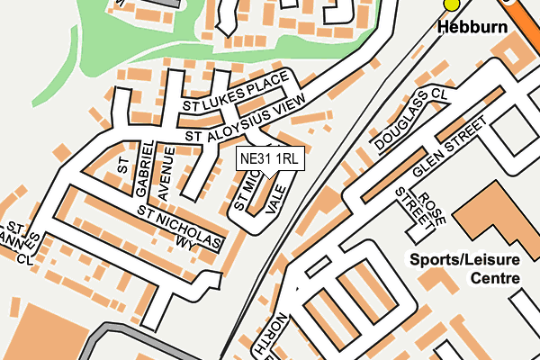 NE31 1RL map - OS OpenMap – Local (Ordnance Survey)