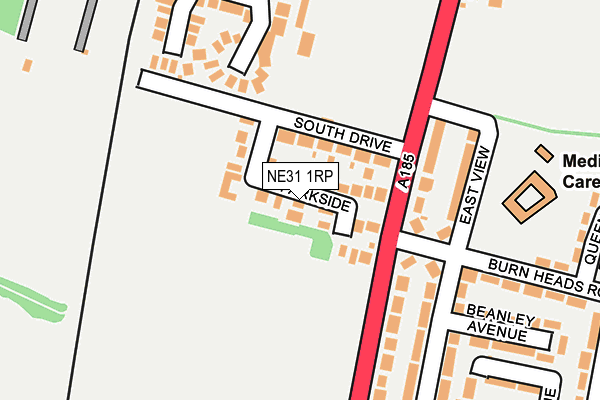 NE31 1RP map - OS OpenMap – Local (Ordnance Survey)