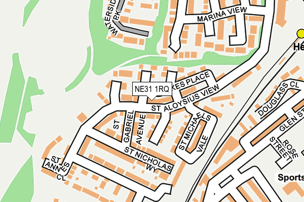NE31 1RQ map - OS OpenMap – Local (Ordnance Survey)