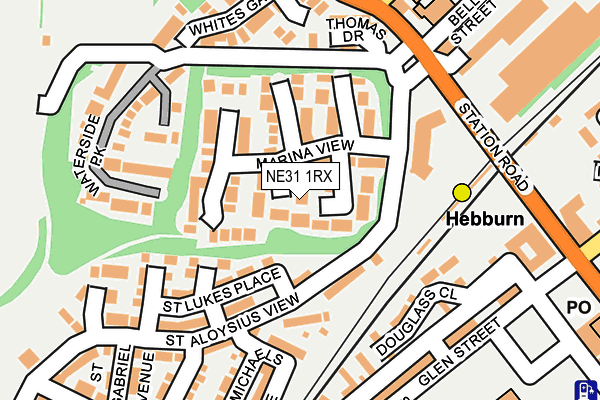 NE31 1RX map - OS OpenMap – Local (Ordnance Survey)