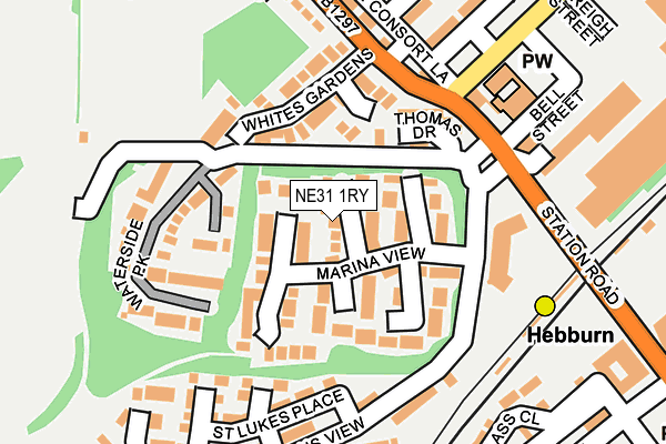 NE31 1RY map - OS OpenMap – Local (Ordnance Survey)