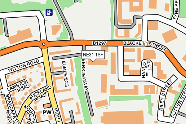 NE31 1SF map - OS OpenMap – Local (Ordnance Survey)