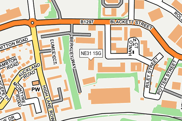 NE31 1SG map - OS OpenMap – Local (Ordnance Survey)