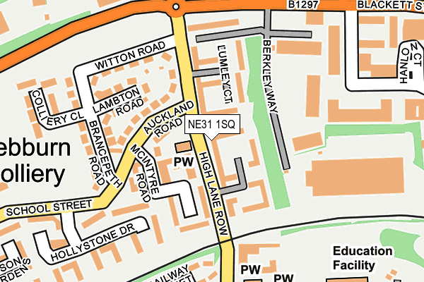 NE31 1SQ map - OS OpenMap – Local (Ordnance Survey)