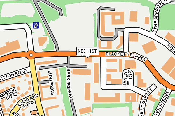 NE31 1ST map - OS OpenMap – Local (Ordnance Survey)