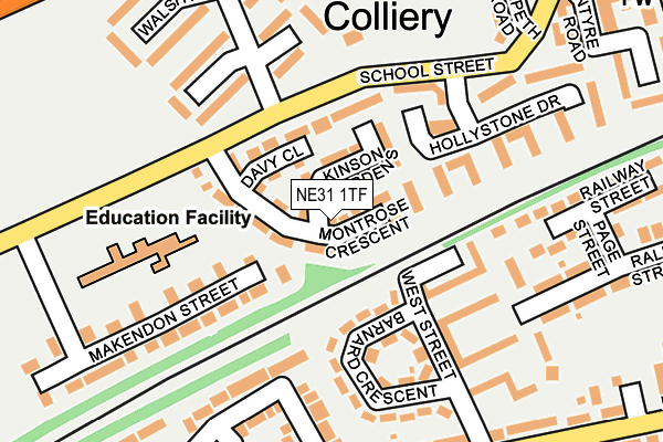 NE31 1TF map - OS OpenMap – Local (Ordnance Survey)