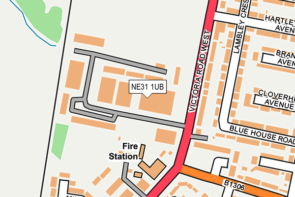 NE31 1UB map - OS OpenMap – Local (Ordnance Survey)