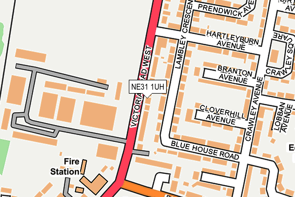 NE31 1UH map - OS OpenMap – Local (Ordnance Survey)