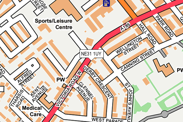 NE31 1UY map - OS OpenMap – Local (Ordnance Survey)