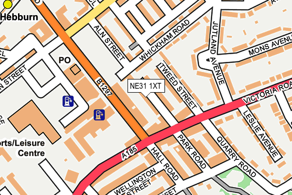 NE31 1XT map - OS OpenMap – Local (Ordnance Survey)