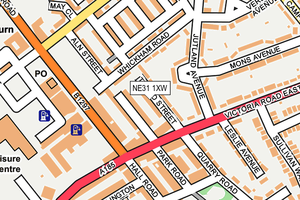NE31 1XW map - OS OpenMap – Local (Ordnance Survey)