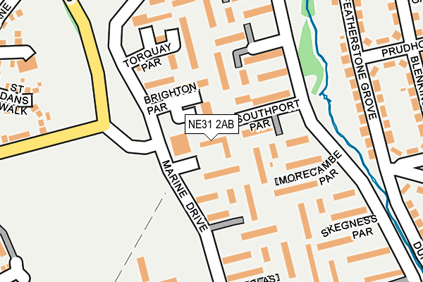 NE31 2AB map - OS OpenMap – Local (Ordnance Survey)