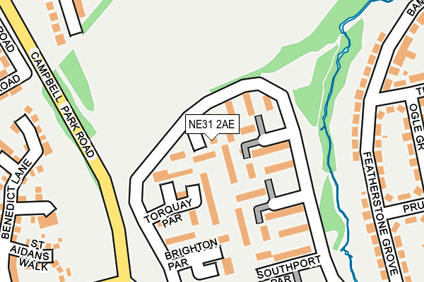 NE31 2AE map - OS OpenMap – Local (Ordnance Survey)