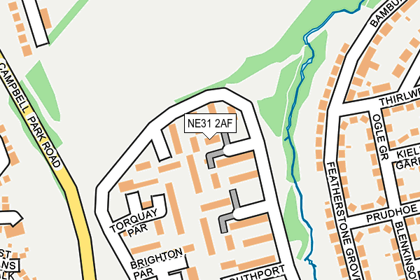 NE31 2AF map - OS OpenMap – Local (Ordnance Survey)