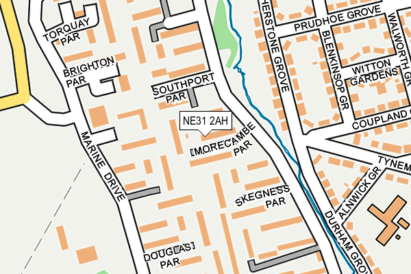 NE31 2AH map - OS OpenMap – Local (Ordnance Survey)