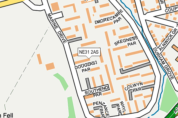 NE31 2AS map - OS OpenMap – Local (Ordnance Survey)