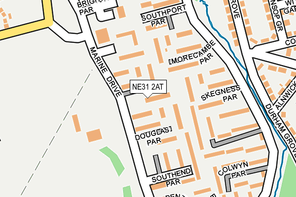 NE31 2AT map - OS OpenMap – Local (Ordnance Survey)