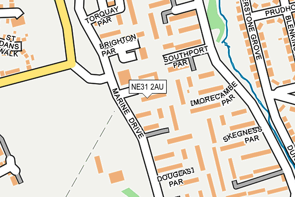 NE31 2AU map - OS OpenMap – Local (Ordnance Survey)