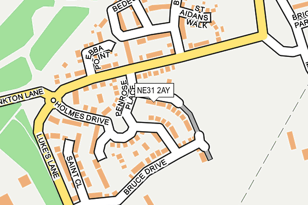 NE31 2AY map - OS OpenMap – Local (Ordnance Survey)